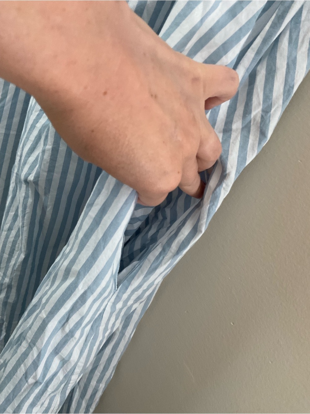 pistola Blue and White Striped Smocked Neck Top - Picture 6 of 6